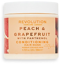 Парфумерія, косметика Маска для волосся з пантенолом  - Revolution Haircare Shine Peach & Grapefruit with Panthenol Hair Mask