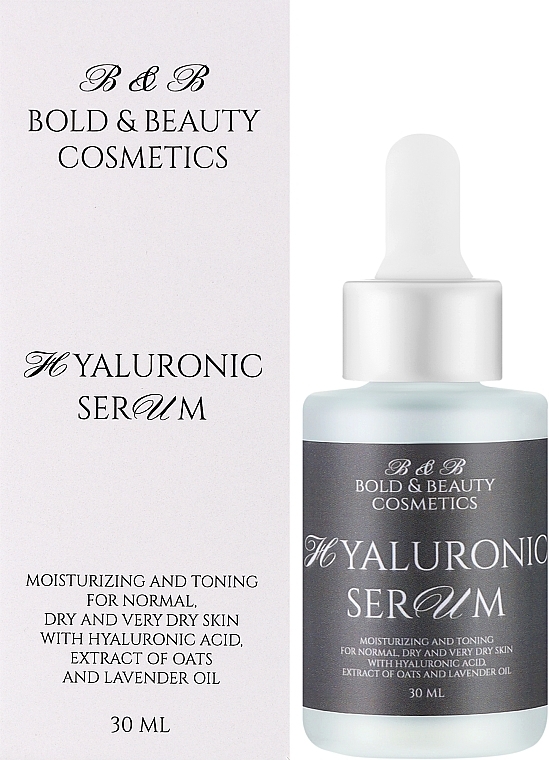 Гиалуроновая сыворотка для лица, для нормальной и сухой кожи - Bold & Beauty Hyaluronic Serum — фото N2