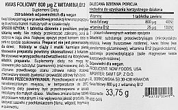 Диетическая добавка "Фолиевая кислота 800 мкг" в таблетках - Now Folic Acid 800 mcg + B12 — фото N4