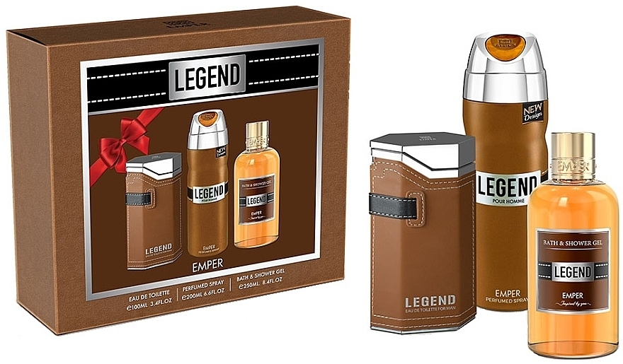 УЦІНКА Legend - Набір (edt/100ml + deo/200ml + sh/gel/250ml) * — фото N1