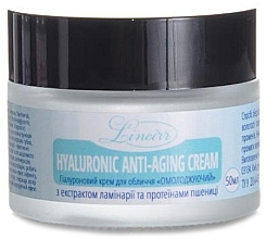 Гіалуроновий крем для обличчя "Омолоджувальний" з екстрактом ламінарії та протеїнами пшениці - Lineirr Hyaluronic Anti-Aging Cream — фото N1