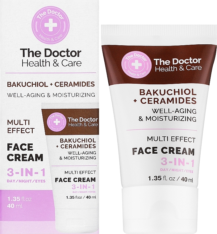 Крем для лица 3 в 1 - The Doctor Health & Care Bakuchiol + Ceramides Face Cream — фото N2