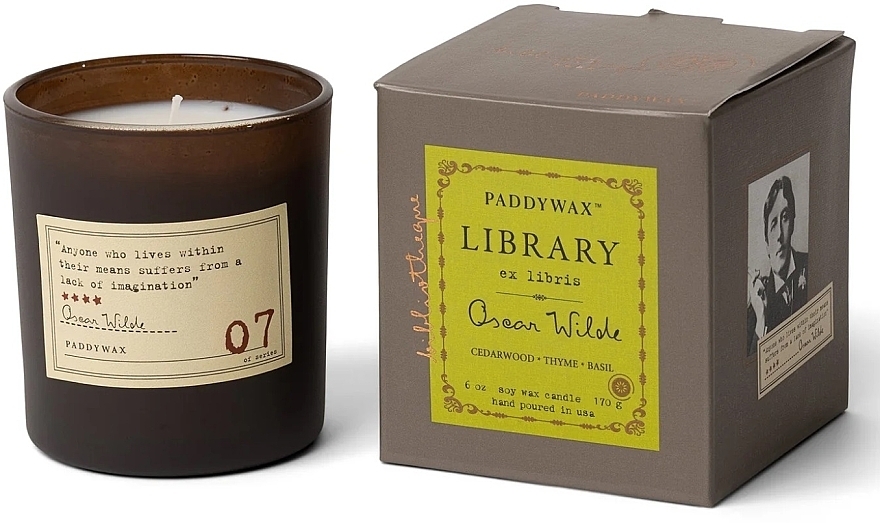 Ароматическая свеча в стакане - Paddywax Library Oscar Wilde Candle — фото N1