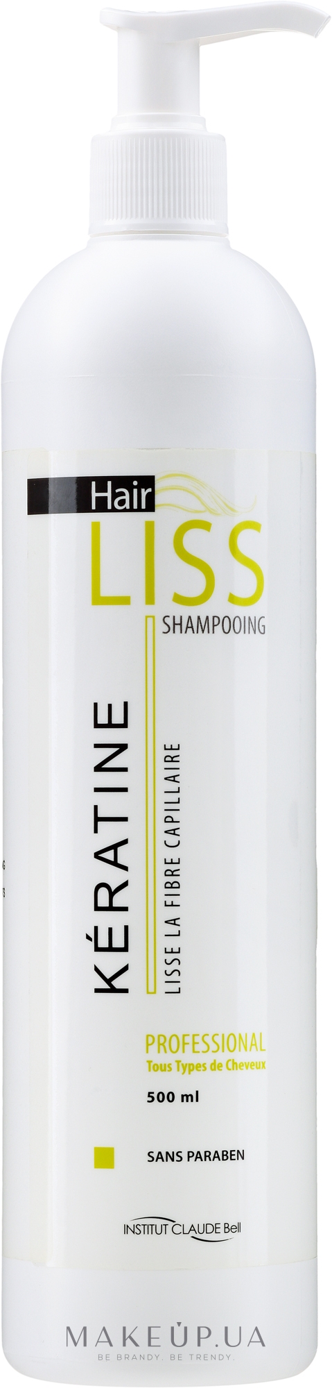 Шампунь для волосся з кератином - Institut Claude Bell Hairliss Keratin Shampoo — фото 500ml