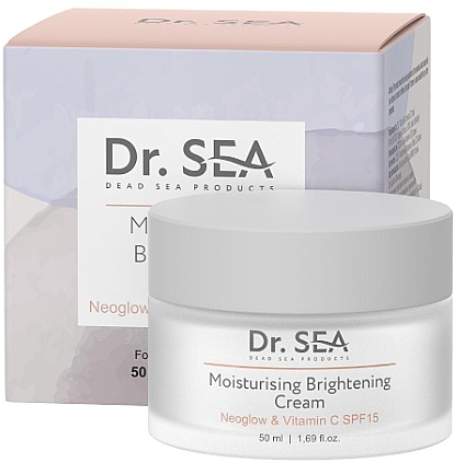 Зволожувальний крем для обличчя з  вітаміном С та SPF15 - Dr. Sea Moisturising Brightening Cream — фото N1