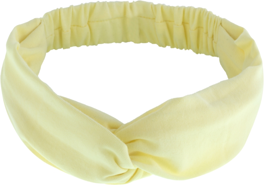 Повязка на голову, трикотаж переплет, бледно-желтая "Knit Twist" - MAKEUP Hair Accessories