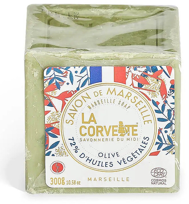 Традиційне Марсельське мило - La Corvette Cube Olive 72% Soap Limited Edition — фото N3