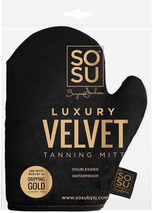 Рукавичка для пілінгу  - Sosu by SJ Dripping Gold Luxury Tanning Mitt Velvet — фото N1