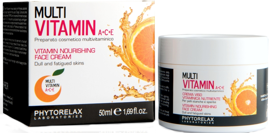 Вітамінний живильний крем для обличчя - Phytorelax Laboratories Multi Vitamin A+C+E Vitamin Nourishing Face Cream — фото N1