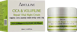 Нічний крем для обличчя з центелою та волюфіліном - Adelline Cica Volufiline Repair Vital Night Cream — фото N2