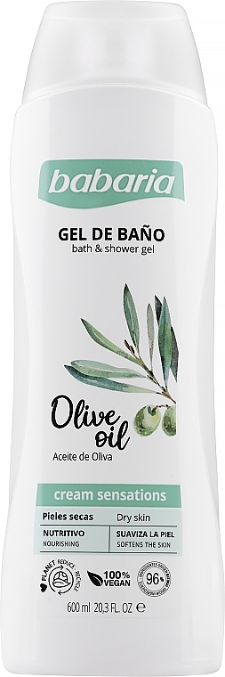 Крем-гель для ванни й душу - Babaria Fragrances Bath Gel With Olive Oil — фото N1