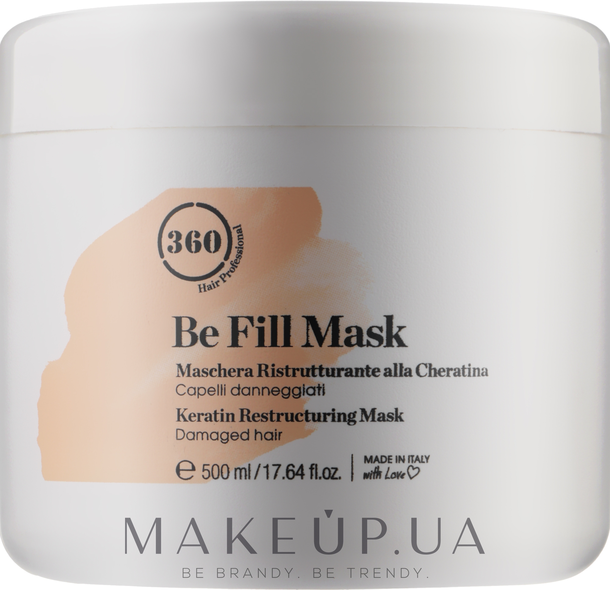 Живильна маска для сухого й пошкодженого волосся з кератином - 360 Be Fill Damaged Hair Restructuring Mask — фото 500ml