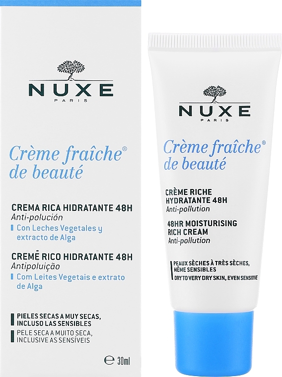 Насыщенный крем для сухой и чувствительной кожи - Nuxe Creme Fraiche De Beaute Moisturizing Rich Cream — фото N2