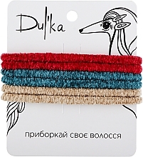 Набір різнобарвних гумок для волосся UH717739, 6 шт - Dulka — фото N1