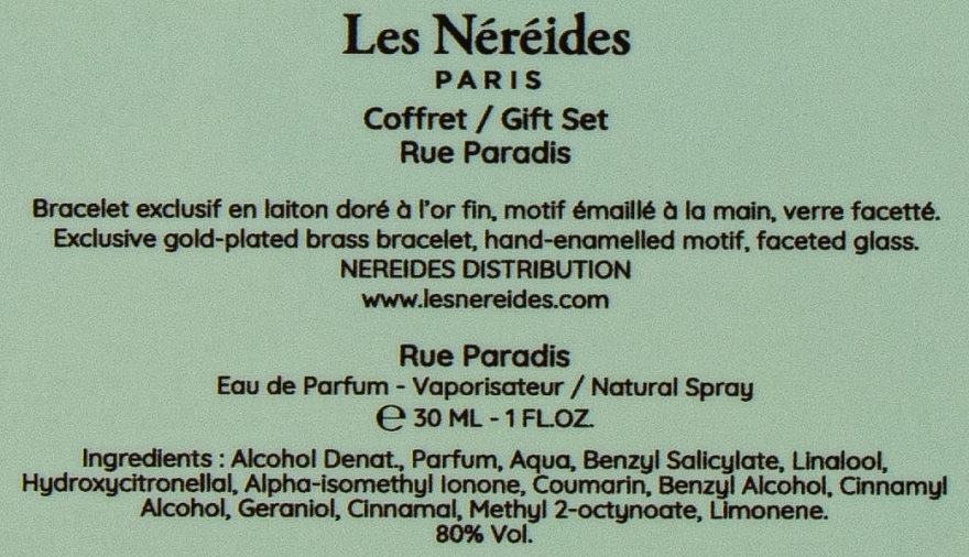 Les Nereides Rue Paradis - Набор (edp/30ml + bracelet/1pcs + pouch/1pcs) — фото N5