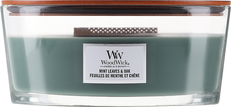 Ароматична свічка - WoodWick Ellipse Mint Leaves & Oak — фото N2