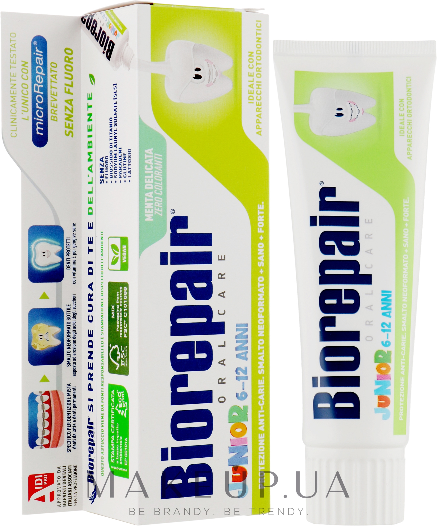 Дитяча зубна паста, 6-12 років - BioRepair — фото 75ml