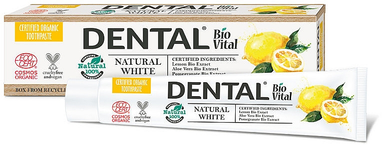 Зубна паста "Натуральна білизна" - Dental Bio Vital Natural White Toothpaste — фото N1