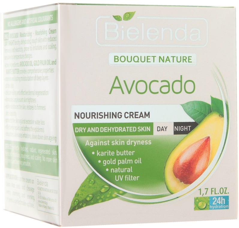 Питательный крем для лица с Авокадо - Bielenda Bouquet Nature Avocado Nourishing Cream — фото N1