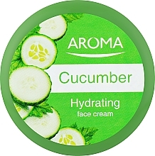 Парфумерія, косметика Зволожувальний крем для обличчя з огірком - Aroma Hydrating Cucumber Face Cream