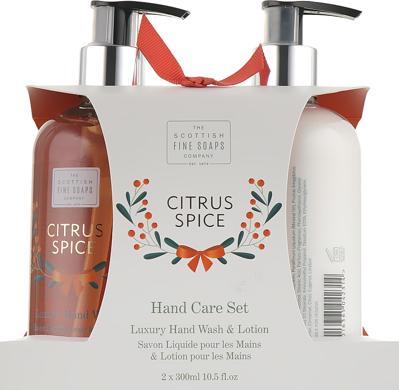 Набор - Scottish Fine Soaps Citrus Spice Hand Care Set (h/wash/300ml + h/lot/300ml) — фото N1
