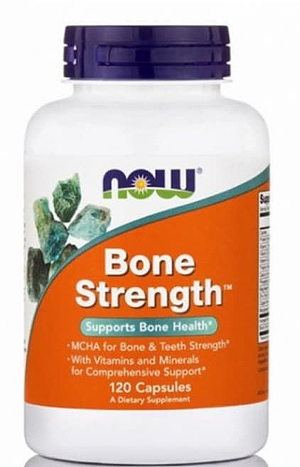Натуральная добавка для поддержки костей, 120 капсул - Now Foods Bone Strength — фото N1