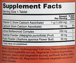 Комплекс буферизованного витамина C-1000 в таблетках - Now Foods Buffered C-1000 Complex — фото N3