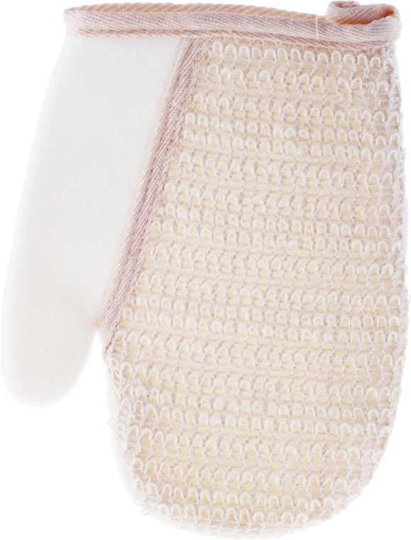 Мочалка-рукавица для душа 1956, со вставкой из сизаля - Top Choice Wash Sponge — фото N1