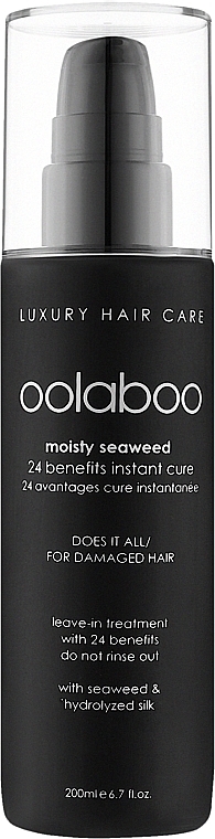 УЦІНКА Незмивний засіб для волосся з 24 перевагами - Oolaboo Moisty Seaweed 24-Benefits Instant Cure * — фото N1