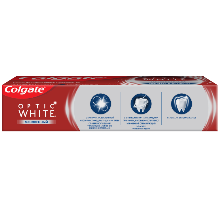 Отбеливающая зубная паста "Optic White Мгновенный" - Colgate Optic White Sparcling mint — фото N9