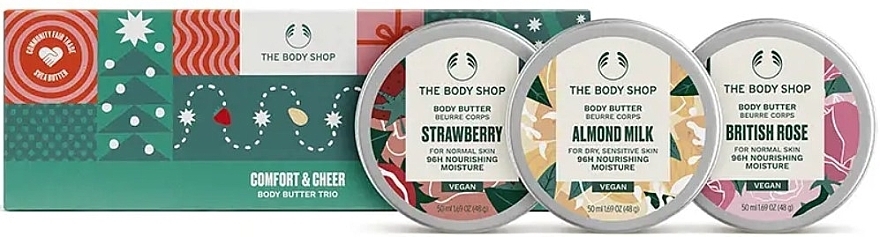 Набор - The Body Shop Comfort & Cheer Body Butter Trio (b/butter/3x50ml) — фото N1