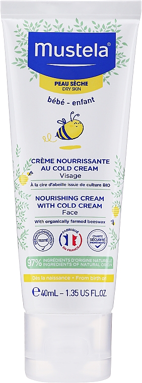 Кольд-крем для лица - Mustela Bebe Nourishing Cream with Cold Cream
