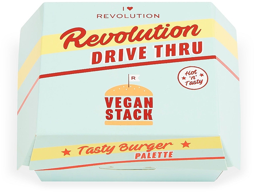 Палетка теней для век - I Heart Revolution Drive Thru Tasty Burguer Eyeshadow — фото N1