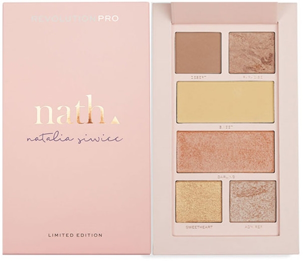 Палетка для макіяжу обличчя - Makeup Revolution Pro X Nath Highlight & Contour Palette — фото N2