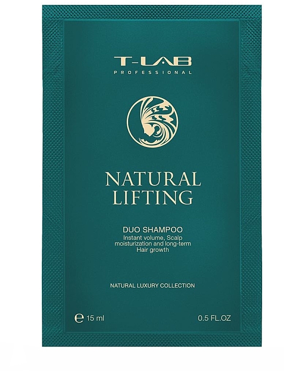 Шампунь для увеличения объема волос - T-LAB Professional Natural Lifting Duo Shampoo (пробник) — фото N1
