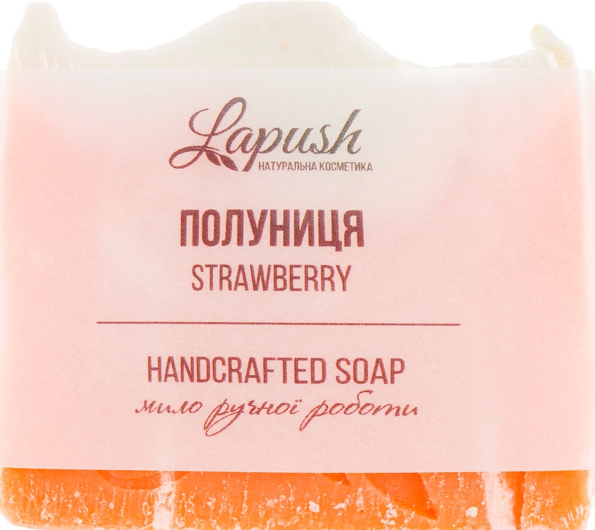 Мыло натуральное "Клубника" - Lapush Natural Soap