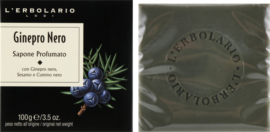 Духмяне мило "Чорний ялівець" - L`Erbolario Black Juniper Perfumed Soap — фото N1