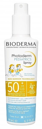 Детский солнцезащитный спрей - Bioderma Photoderm Pediatrics Spray SPF50+ — фото N1