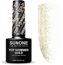 Топ с шиммером для гель-лака - Sunone Top Shimmer Gold — фото N2