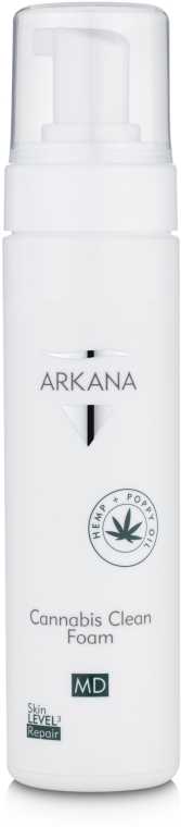 Пінка для демакіяжу, для чутливої шкіри - Arkana Cannabis Clean Foam — фото N2