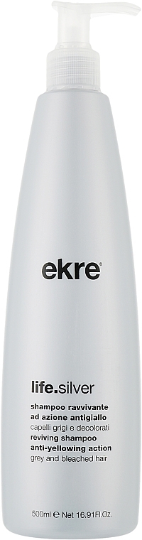 Шампунь антижелтый для волос - Ekre Life.Silver Shampoo  — фото N1
