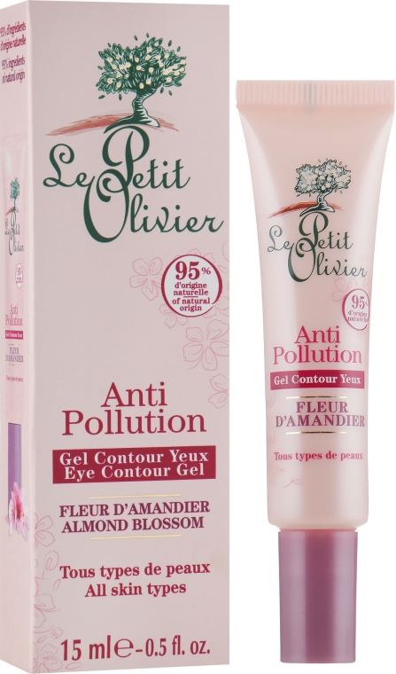Гель для контура глаз против загрязнения "Миндальный цвет" - Le Petit Olivier Anti-Pollution Eye Contour Gel Almond Blossom — фото N1