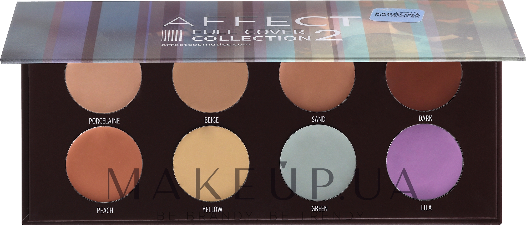 Палетка корректоров для лица - Affect Cosmetics Camouflage Palette Full Cover Collection 2 — фото 8x2.7g