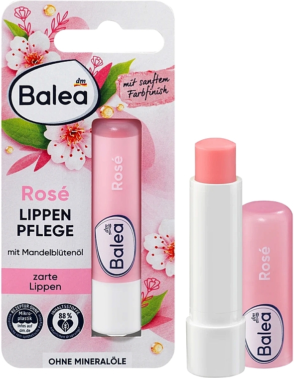 Бальзам для губ "Троянда" - Balea Lippenpflege Rose — фото N1