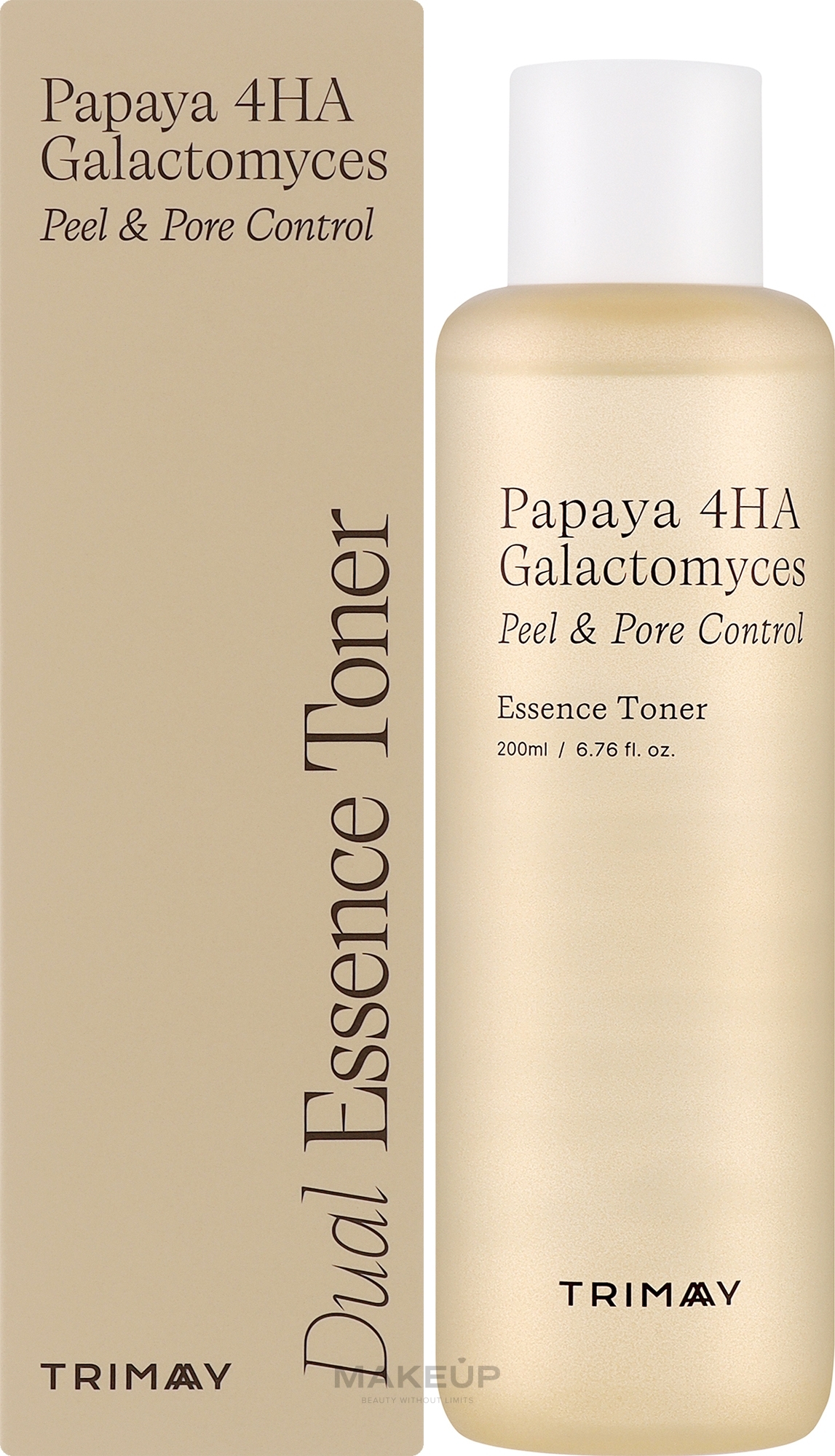 Отшелушивающий тонер-эссенция с энзимами - Trimay Papaya 4HA Galactomyces Peel & Pore Control Toner — фото 200ml