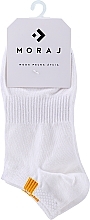Жіночі шкарпетки короткі, 1 пара, білі з жовтим квадратом - Moraj — фото N1