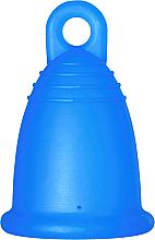 Менструальная чаша с петлей, размер S, синяя - MeLuna Menstrual Cup Classic, Ring, Blue, Small — фото N1