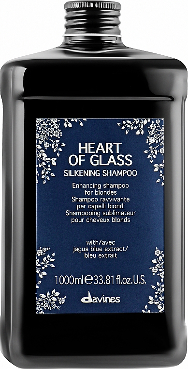 Шампунь, який підтримує колір, для блонду - Davines Heart Of Glass Silkening Shampoo — фото N1
