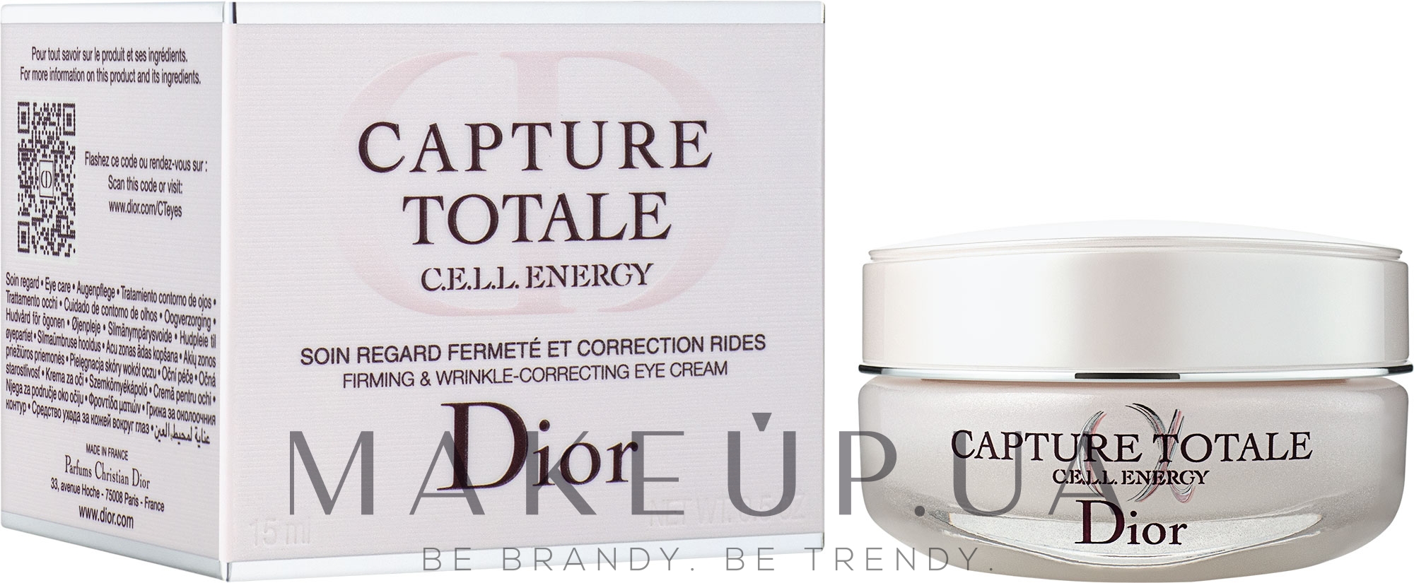 Зміцнювальний крем для очей, що коригує зморшки - Dior Capture Totale C.E.L.L. Energy Eye Cream — фото 15ml