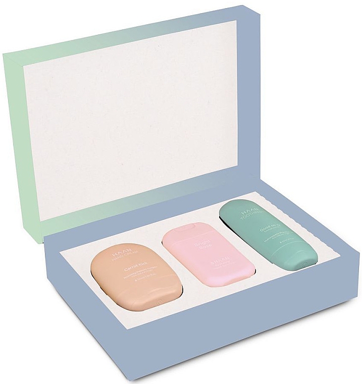 Набор - HAAN Box Gift Packs Tiny Rosy (h/cr/50ml + h/san/30ml + toothp/55ml) — фото N1